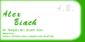 alex biach business card